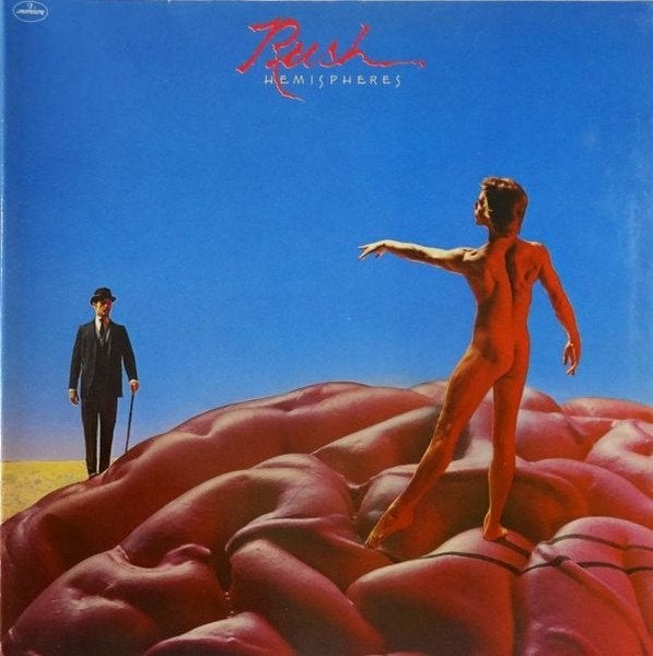Rush Hemispheres originele Ned persing met poster zie foto's, LP, Progressive Rock, Ophalen of Verzenden, Zo goed als nieuw