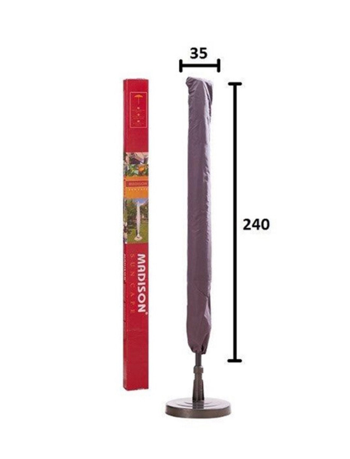 Madison Parasolhoes Grijs - 2.5 t/m 4m staande parasol, Ophalen of Verzenden, Nieuw, Parasolhoes, Waterdicht