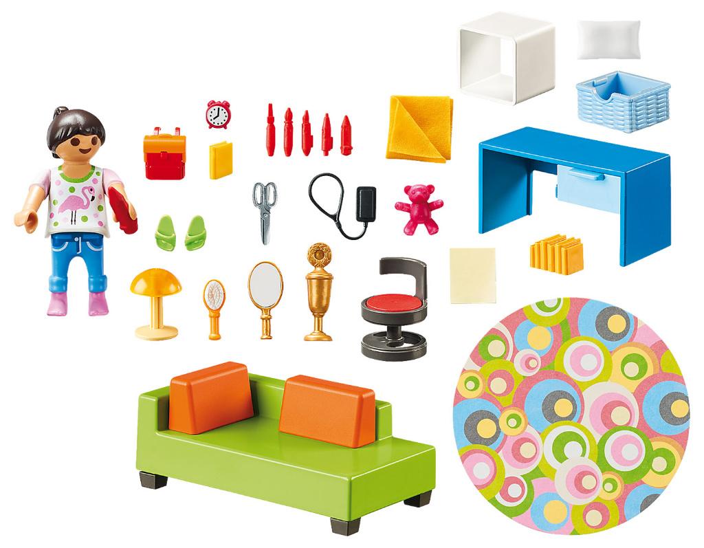 PLAYMOBIL 70209 Dollhouse Kinderkamer met bedbank 43dlg, Ophalen of Verzenden, Nieuw