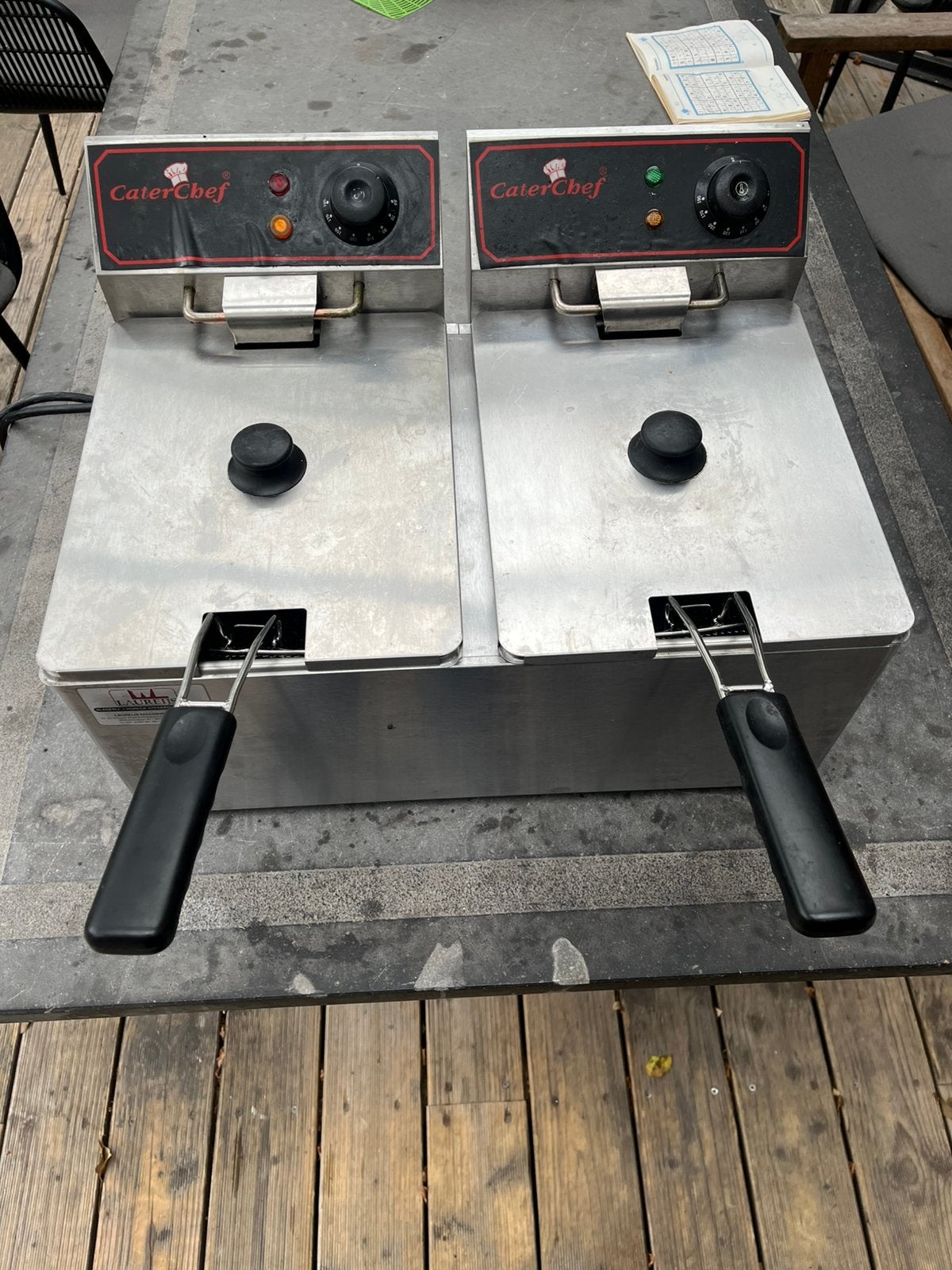 Dubbele Friteuse – Professionele Frituurpan, 4 liter of meer, Ophalen of Verzenden, Gebruikt, Duo-friteuse