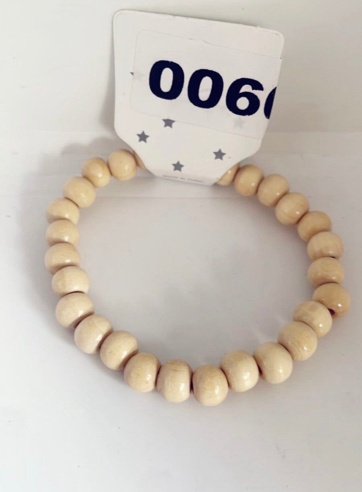 Nieuwe houten kralen armband - Lichtbruin, Verzenden, Nieuw, Bruin, Hout