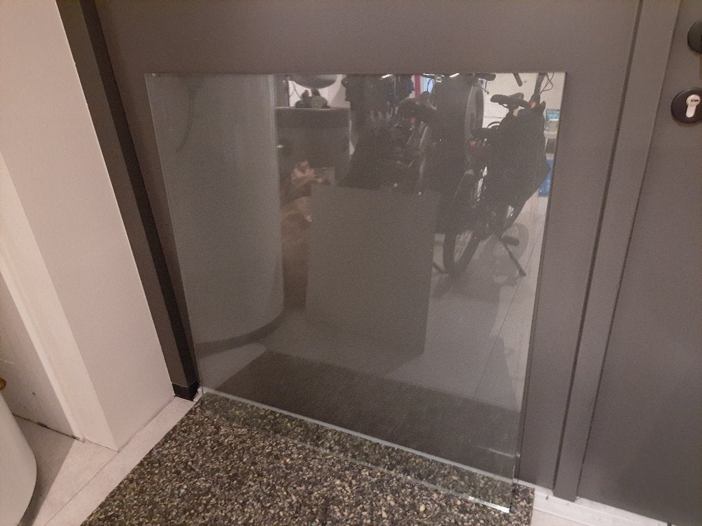 glazen balustrade voor frans balkon, Ophalen, Zo goed als nieuw