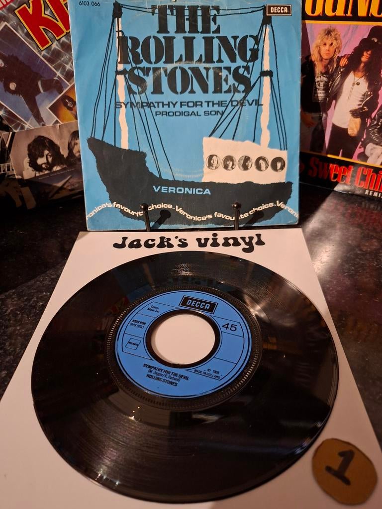 The Rolling Stones - Sympathy for the Devil 7 inch 1973/1, Cd's en Dvd's, Vinyl | Rock, Ophalen of Verzenden, Gebruikt, Overige formaten