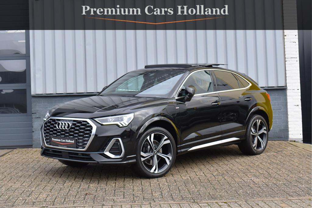 Audi Q3 Sportback 45 TFSI e S-Line 245 Pk Pano Sonos 360 Led, Auto's, Audi, Gebruikt, Euro 6, Leder en Stof, Zwart