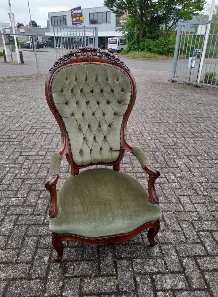 Antieke barok fauteuile, Ophalen, Zo goed als nieuw, 75 tot 100 cm, Minder dan 50 cm