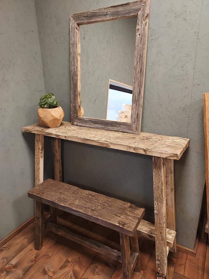 Rustieke oud grenen hout, handgemaakt, 100 tot 150 cm, Nieuw, Ophalen of Verzenden, Rustiek, Landelijk