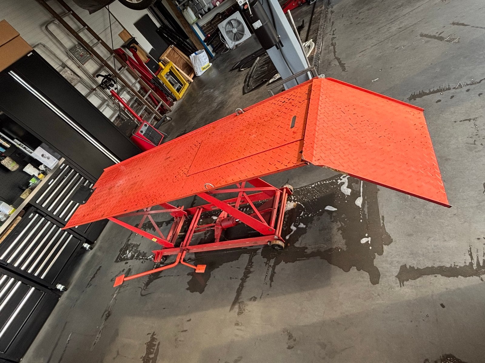 motorfiets hefbrug motorbrug 450 kg, Ophalen, Gebruikt