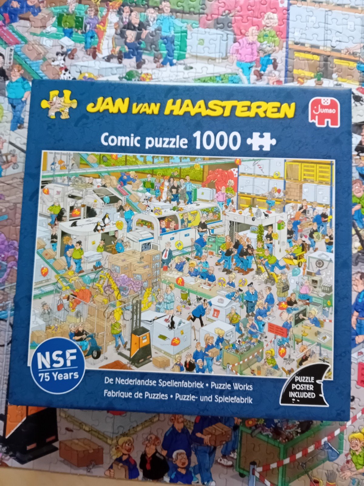 jan van haasteren de NLspellen fabriek, Ophalen of Verzenden, 500 t/m 1500 stukjes, Zo goed als nieuw