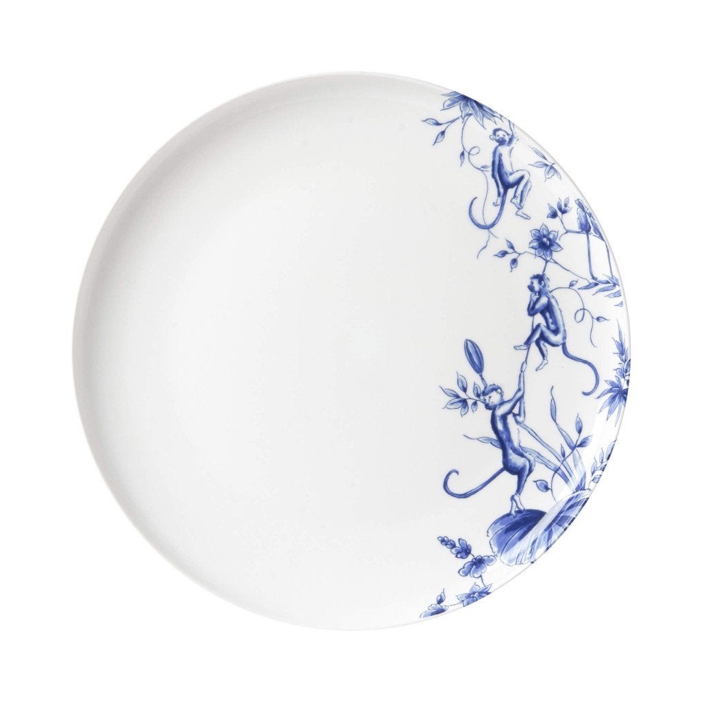 Heinen Delfts Blauw Janny dinerbord Aapjes Slinger 26 cm, Overige merken, Ophalen of Verzenden, Delftsblauw, Bord(en)
