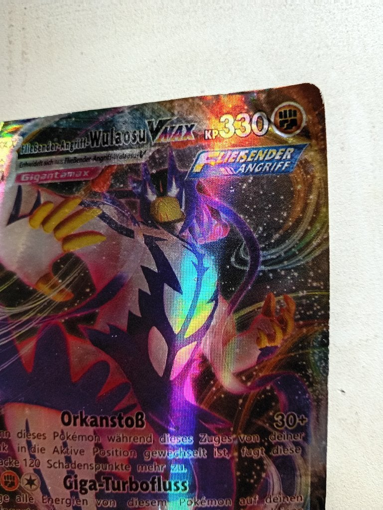 Pokémon Wulaosu VMAX (Gigantamax) - Zeldzame Kaart, Ophalen of Verzenden, Gebruikt, Losse kaart, Foil