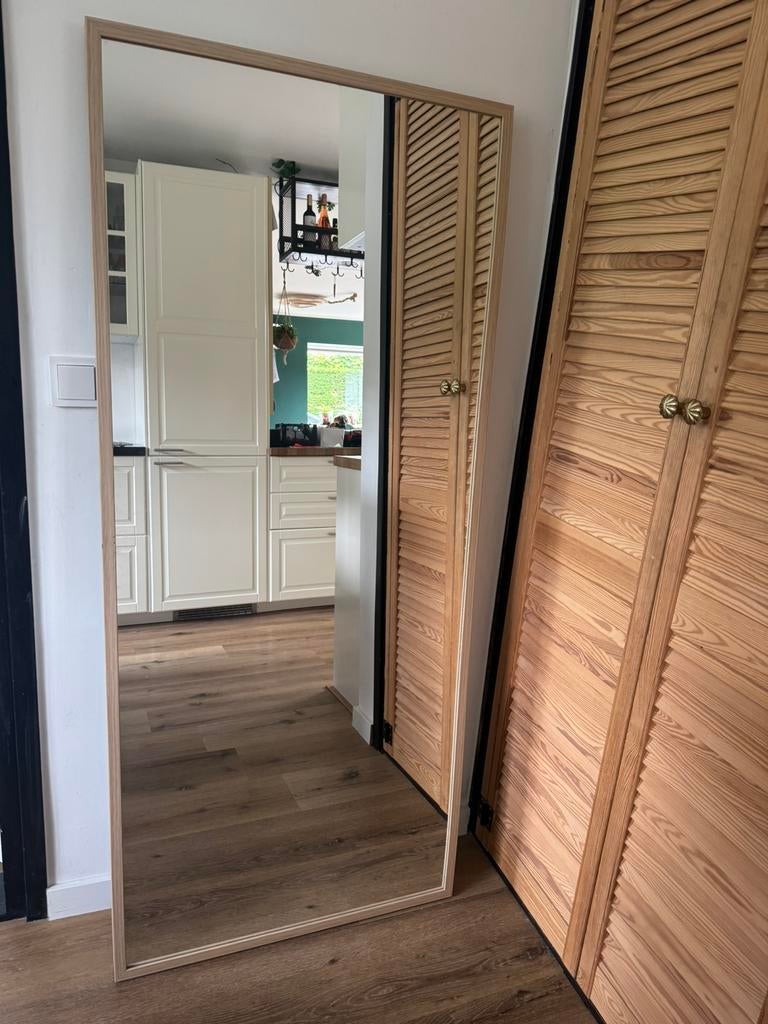 Spiegel 160x70 recht of liggend ikea stave berkenfineer, Ophalen, Minder dan 50 cm, Zo goed als nieuw, 150 tot 200 cm