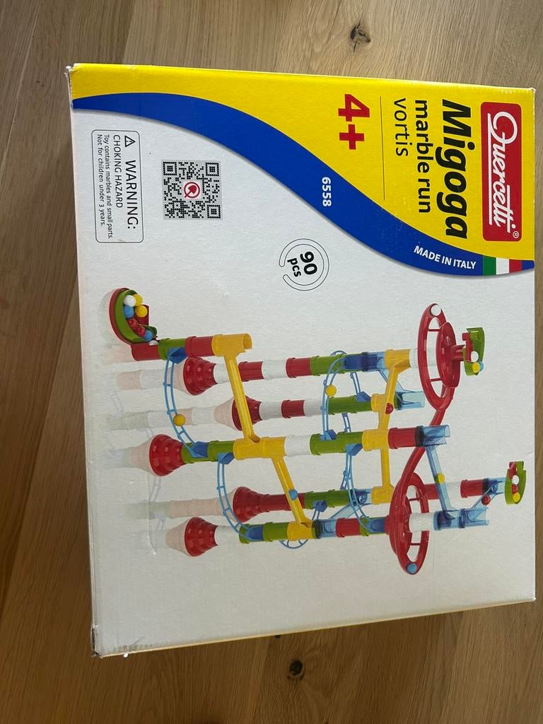 Quercetti migoga marble run vortis 90pcs, Kinderen en Baby's, Speelgoed | Educatief en Creatief, Ophalen of Verzenden, Zo goed als nieuw