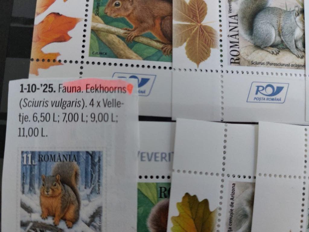 Eekhoorns  2025  Roemenie, Verzenden, Postfris, Dier of Natuur