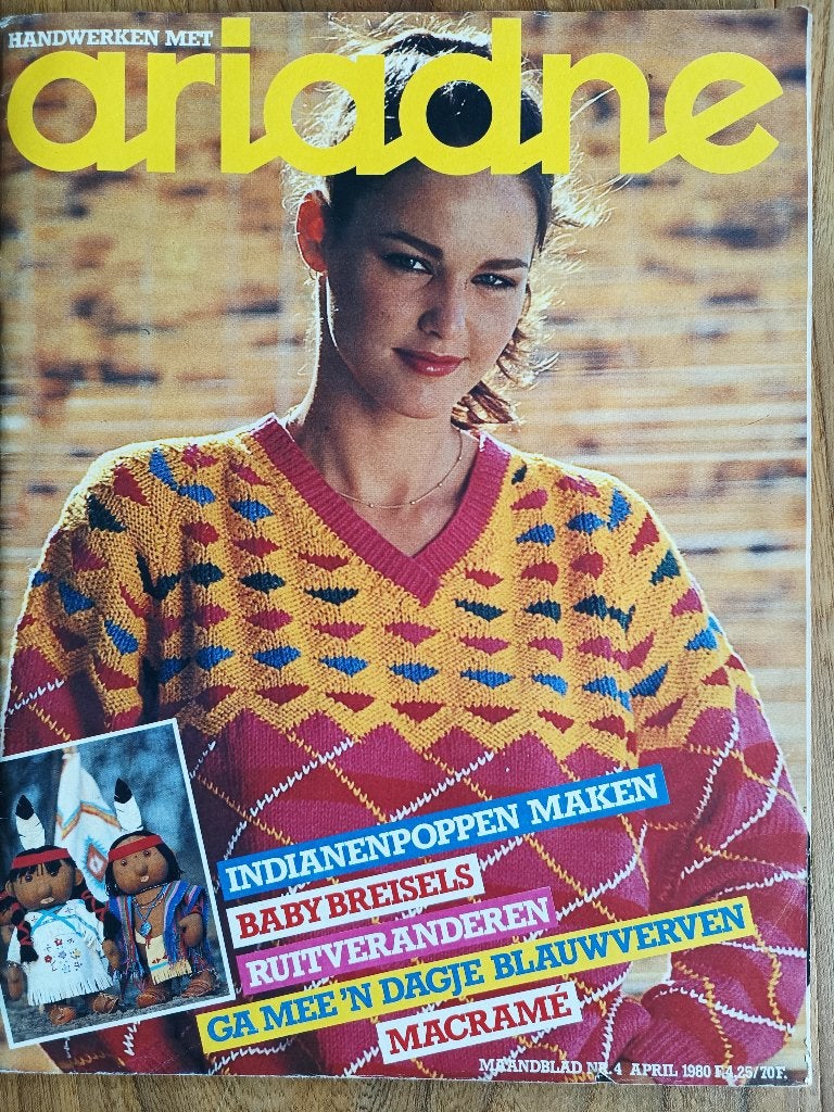 Ariadne handwerken april 1980 macrame knopen, hartjes haken, Breien en Haken, Ariadne handwerken, Ophalen of Verzenden, Zo goed als nieuw