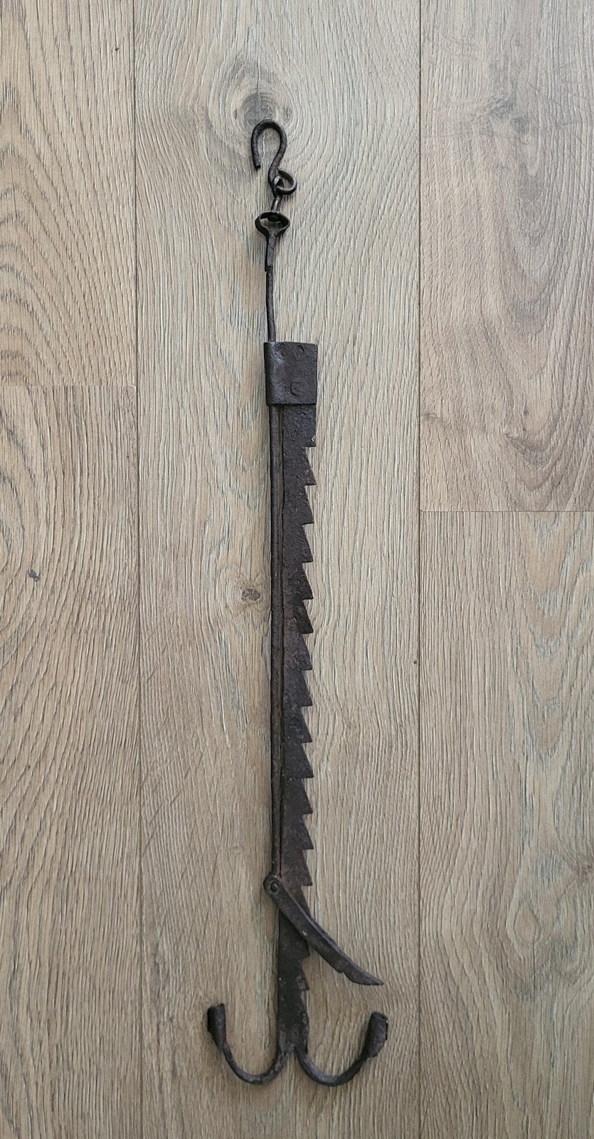 Antieke smeedijzeren zaaghaal, Ophalen of Verzenden