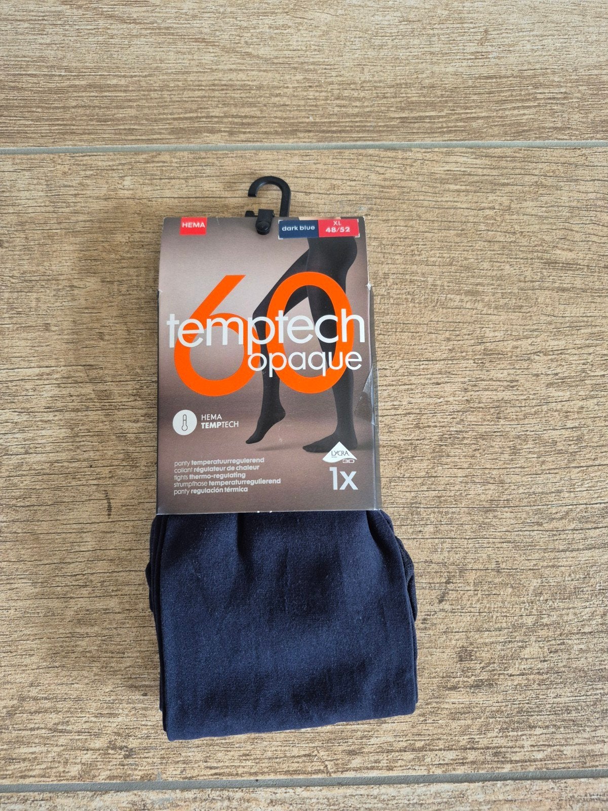 Panty Opaque temp tech 60 denier, dark blue, maat XL (48/52), Maat 48/52 (XL), Blauw, Nieuw, Ophalen of Verzenden