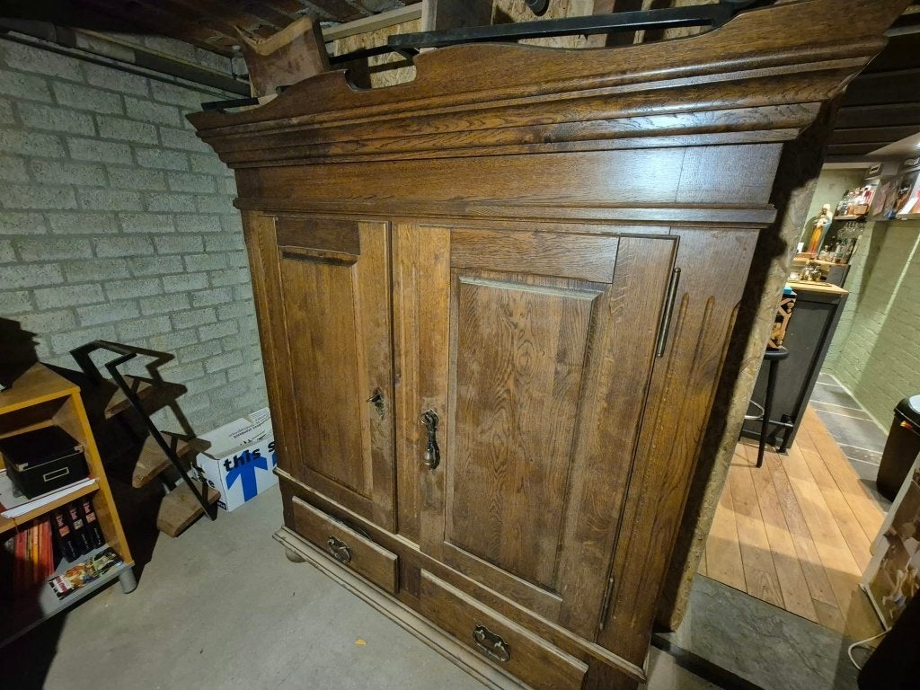 kast, Ophalen, Gebruikt, 150 tot 200 cm, Eikenhout