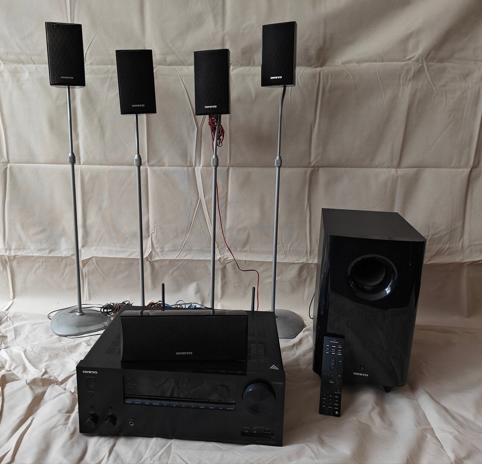 Onkyo TX-NR656 5.1 Home Cinema Set met Speakers, Gebruikt, 70 watt of meer, 5.1-systeem, Overige spelers