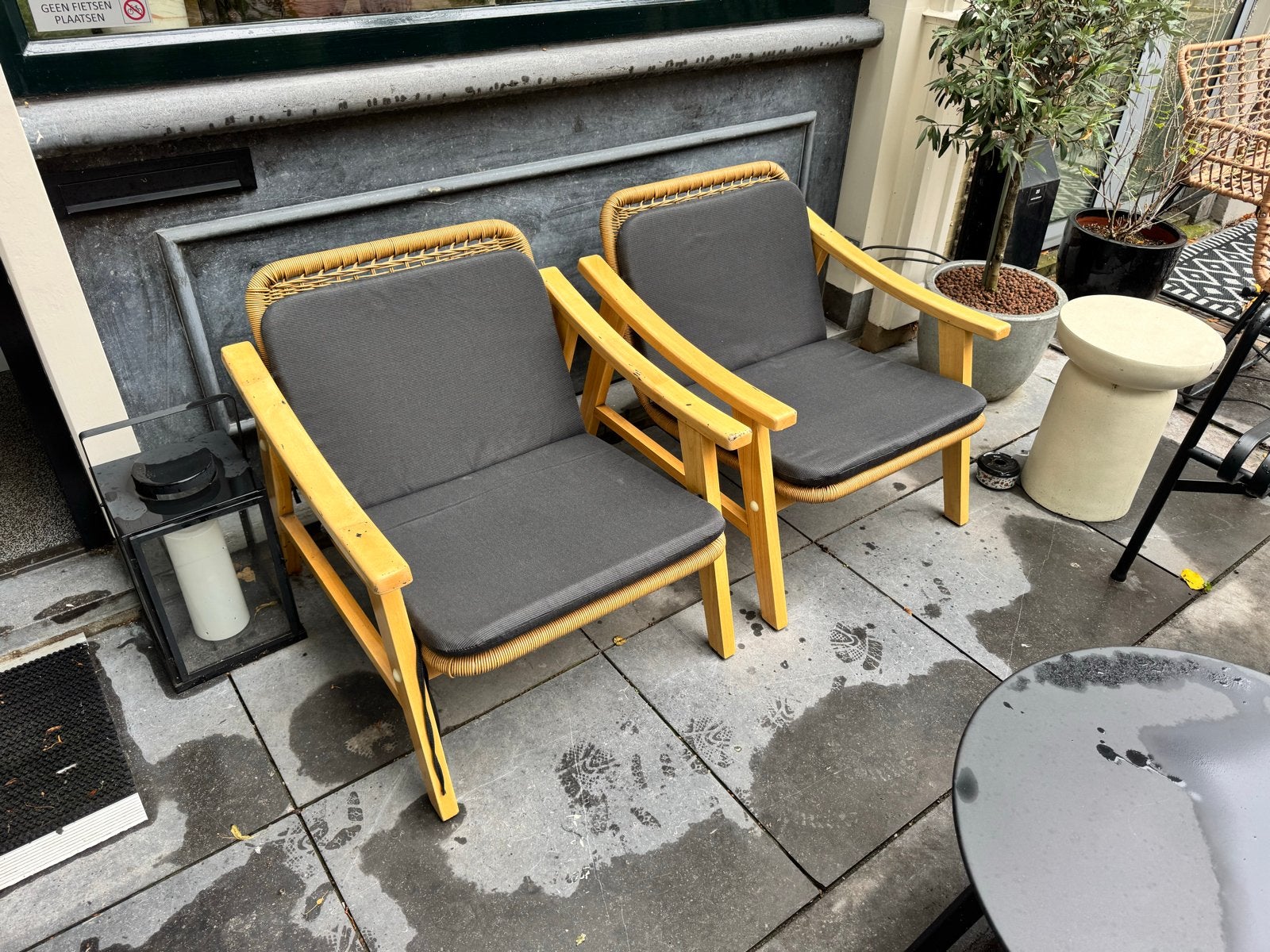 2x Heerlijke lounge chairs met kussens, Tuin en Terras, Ophalen, Gebruikt, Overige materialen