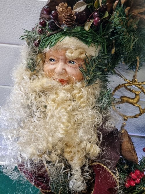 kerstkrans met decoratie en kerstman [a937], Ophalen of Verzenden, 'T Olde Gre-j, Info@toldegrej.nl, Endepoelstraat 20f Didam