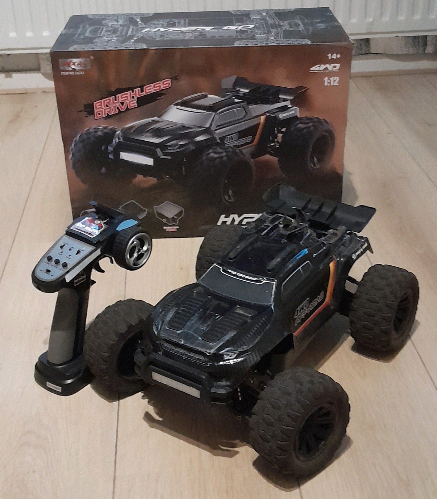 Mjx Hyper Go 12212. 1:12 100km/h brushless rc auto 4S, Hobby en Vrije tijd, Ophalen of Verzenden, Zo goed als nieuw, Overige schalen