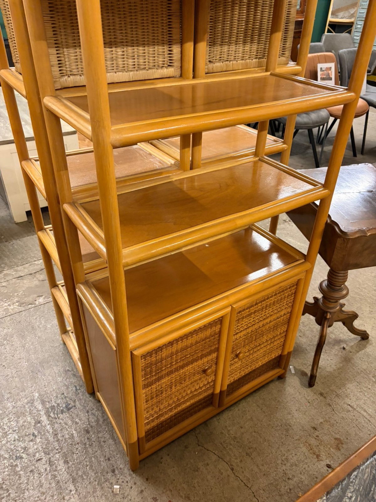 Rotan / bamboe stellingkast, Ophalen, ., Zo goed als nieuw, Minder dan 100 cm