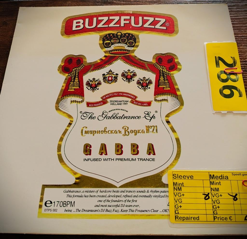 Buzzfuzz* – The Gabbatrance EP, Cd's en Dvd's, Gebruikt, 1990 - 1999, Overige formaten, Inclusief binnenhoes