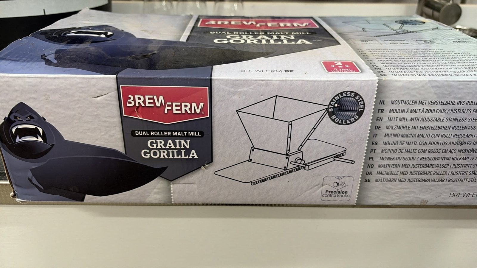 Brewferm Grain Gorilla Moutmolen - nieuw, Ophalen, Nieuw