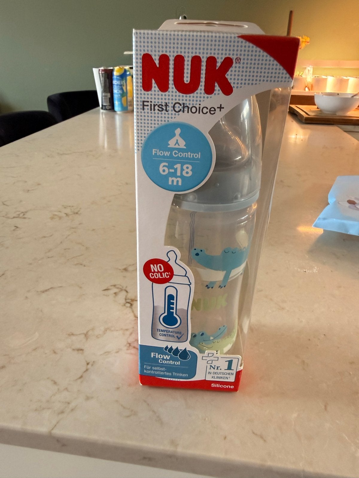 NUK First Choice+ Fles 6-18m Flow Control (Nieuw), Ophalen, Nieuw, Overige typen