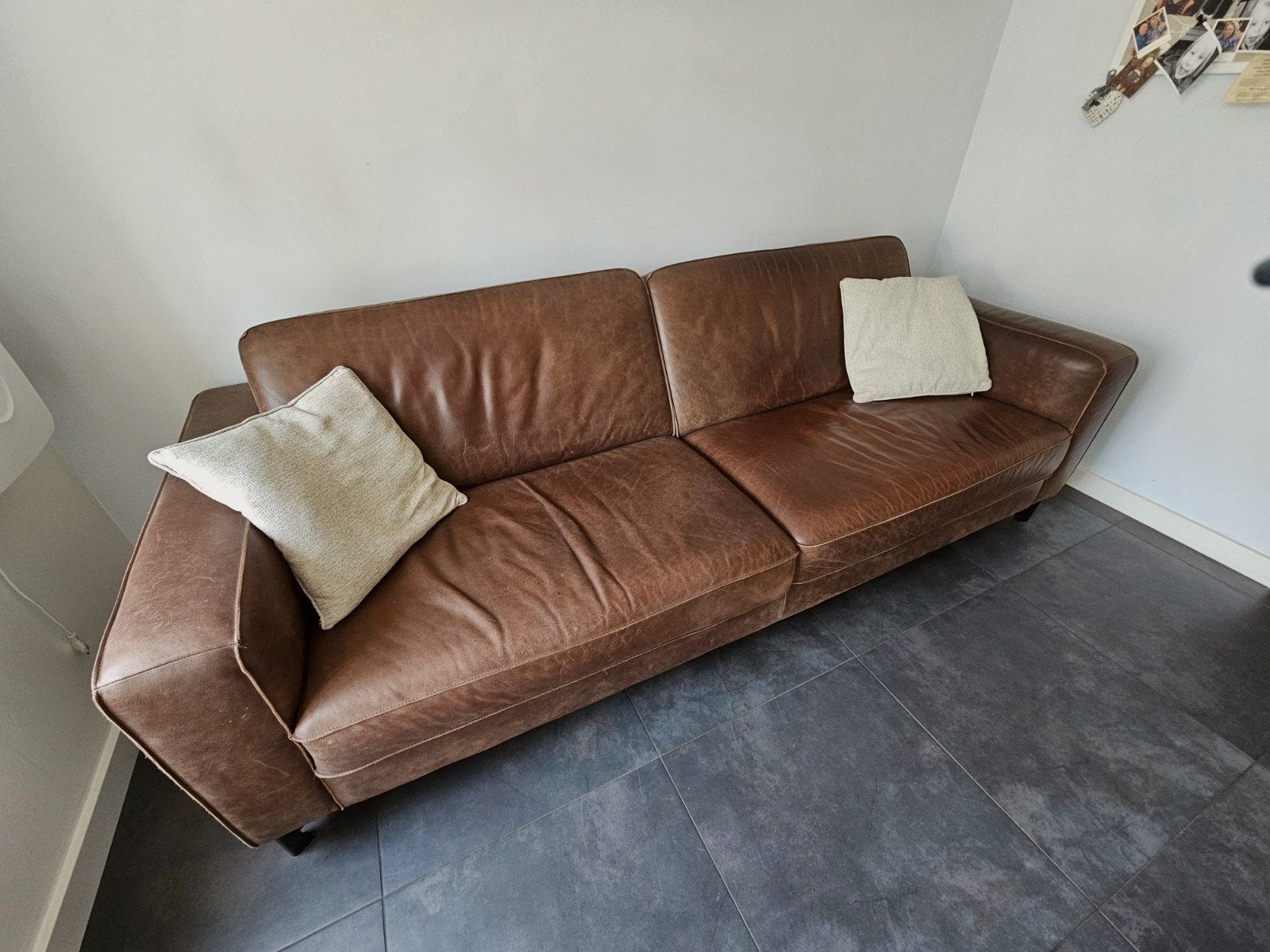 Leren bank van Lederland, Huis en Inrichting, Ophalen, Zo goed als nieuw, 200 tot 250 cm, Leer