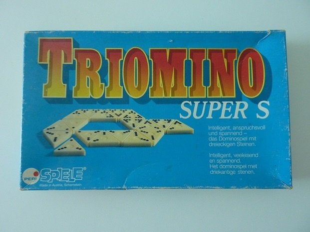 spel Triomino Peri Spiele Austria - stenen doos handleiding, Ophalen, Zo goed als nieuw, Peri Spiele, Een of twee spelers