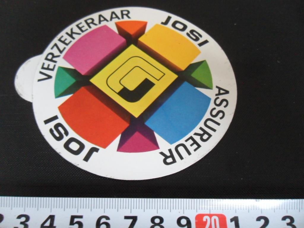 sticker JOSI Verzekeraar assureur, Ophalen, Zo goed als nieuw