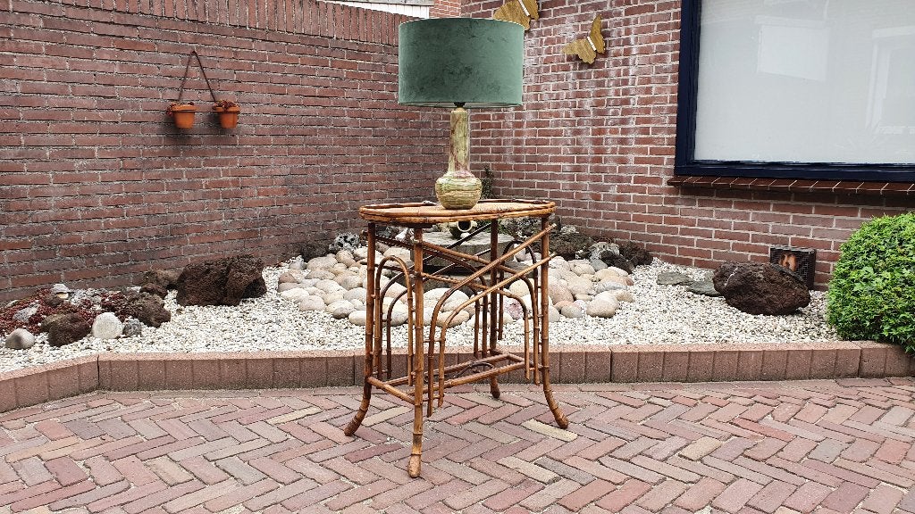 Vintage tafellamp onyx marmer design regency, Art Deco, Ophalen, Art deco, Groen, Natuurlijk materiaal