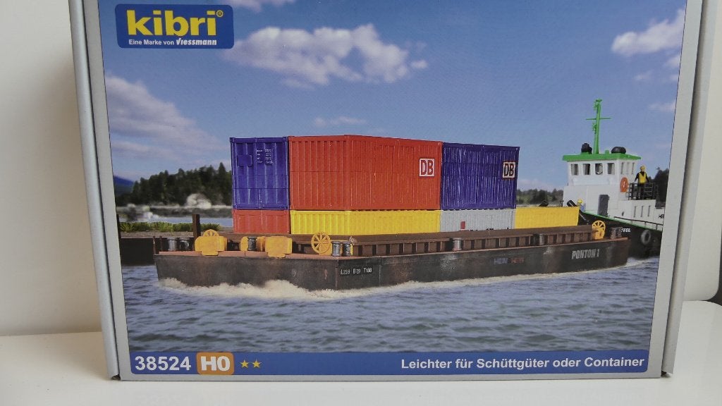 Bouwdoos H0 Kibri Ponton container goederenvervoer ovp 38524, Overige merken, Brug, Tunnel of Gebouw, Nieuw, Ophalen of Verzenden