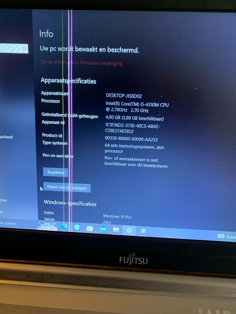 Fujitsu Lifebook E734 - i5, 4GB RAM, 500GB HDD, defect scher, Computers en Software, Windows Laptops, Ophalen, HDD, 2 tot 3 Ghz