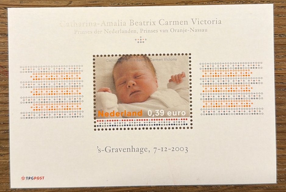 * postzegel pf. Geboorte Amalia. 2003, Postzegels en Munten, Ophalen of Verzenden, Na 1940, Postfris