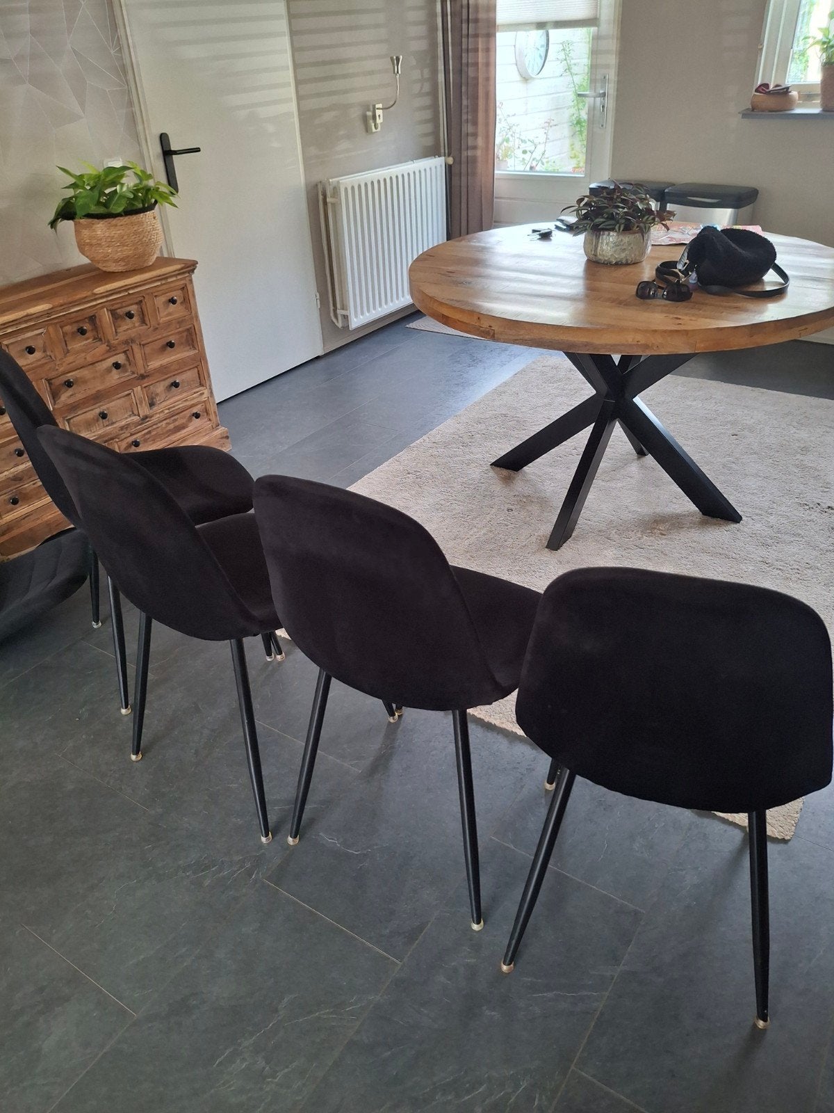 zwarte stoelen, Ophalen, Rechthoekig, 50 tot 100 cm, 50 tot 100 cm