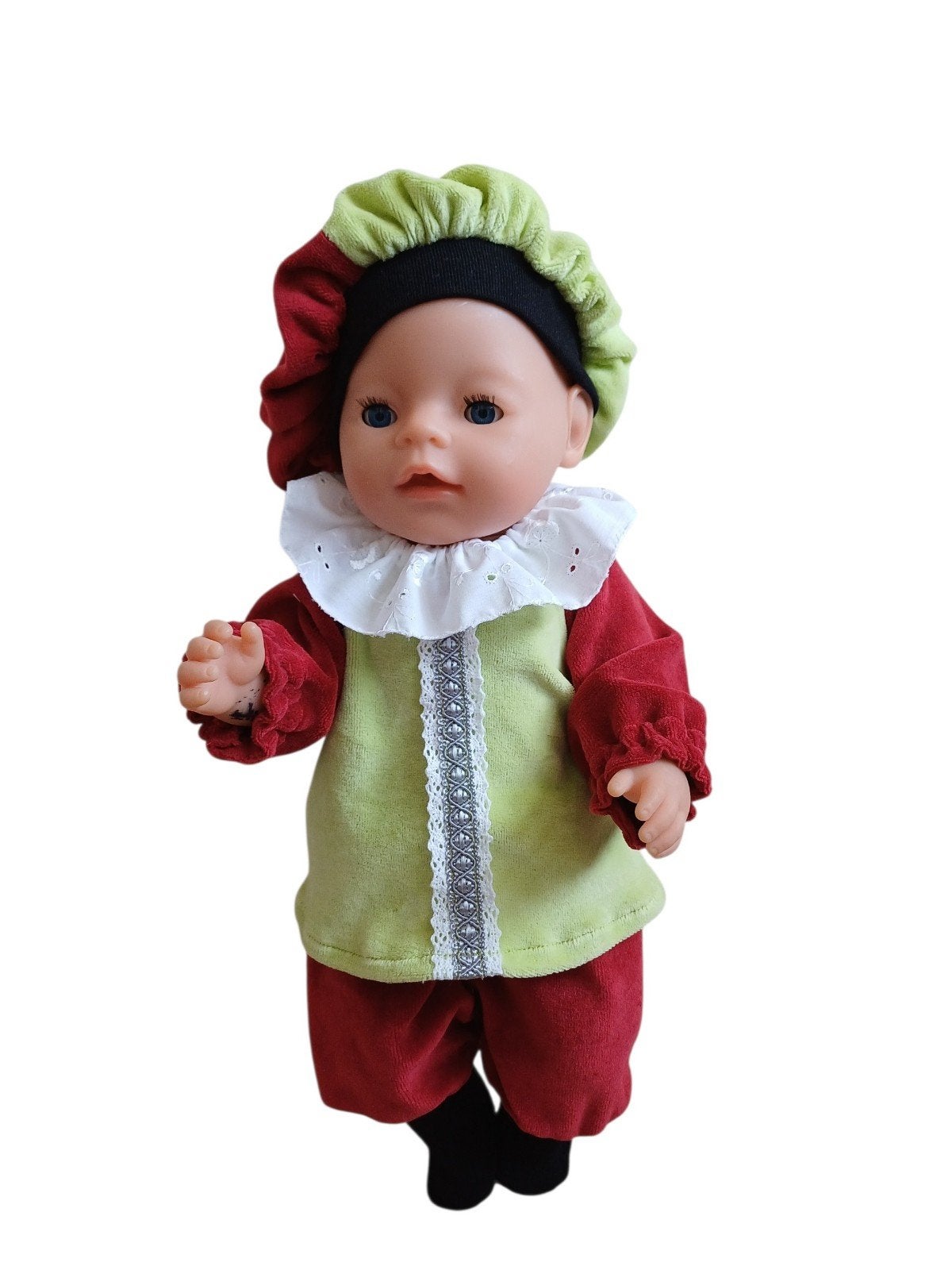 Poppenkleertjes Babyborn,pietenpakje maat 43 cm, Ophalen of Verzenden, Nieuw, Babypop