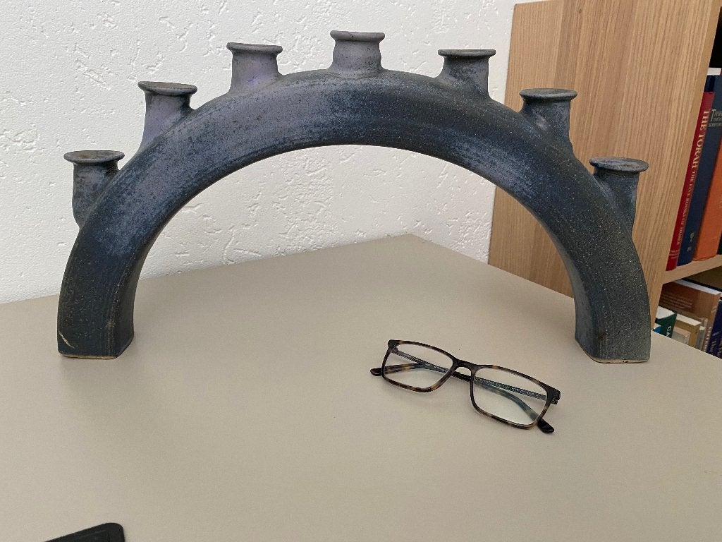 Menorah keramiek, Antiek en Kunst, Ophalen, Keramiek of Aardewerk