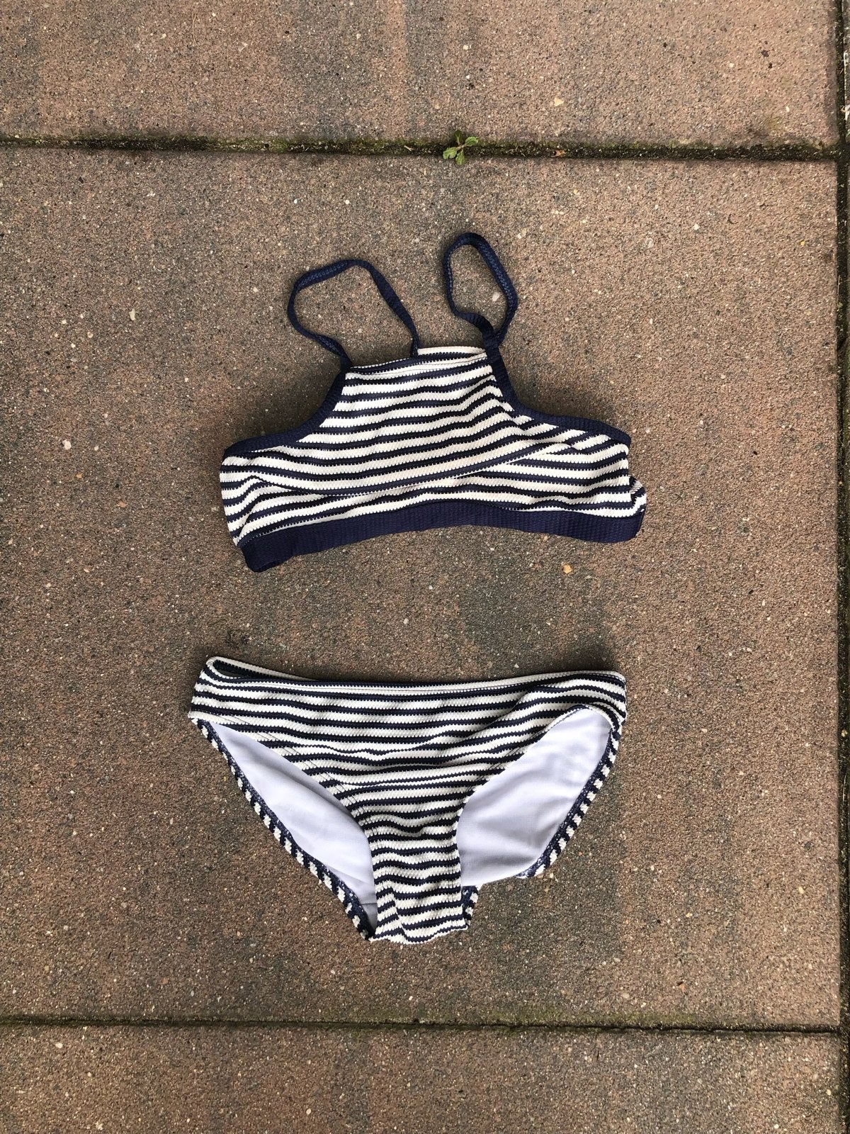 Hema bikini gestreept maat 134/140, Ophalen of Verzenden, Zo goed als nieuw, Meerkleurig, Bikini