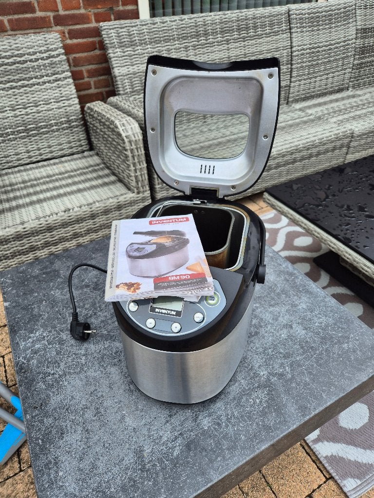 Broodbakmachine Inventum BM90 zgan, Ophalen, Zo goed als nieuw, Met timer, Kijkvenster