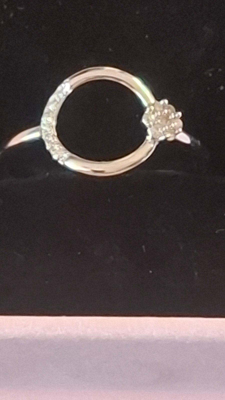 Elegante witgouden ring  14kt met 0.07ct diamant naturel, Nieuw, Ophalen of Verzenden, 17 tot 18, Met edelsteen