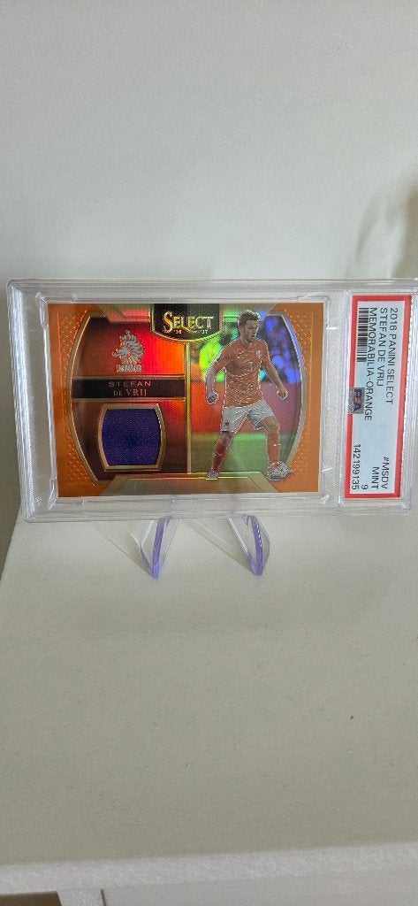 2016 Panini Select Stefan de Vrij patch PSA 9 /75, Verzenden, Zo goed als nieuw, Plaatje