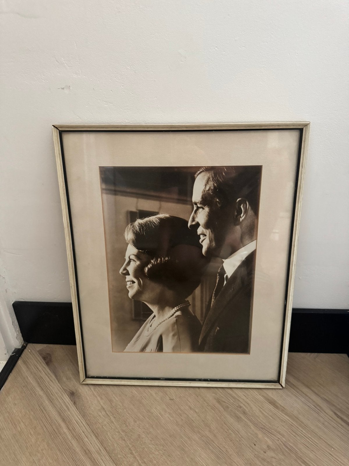 Vintage portret Beatrix & Claus, Ophalen, Foto, Ingelijst
