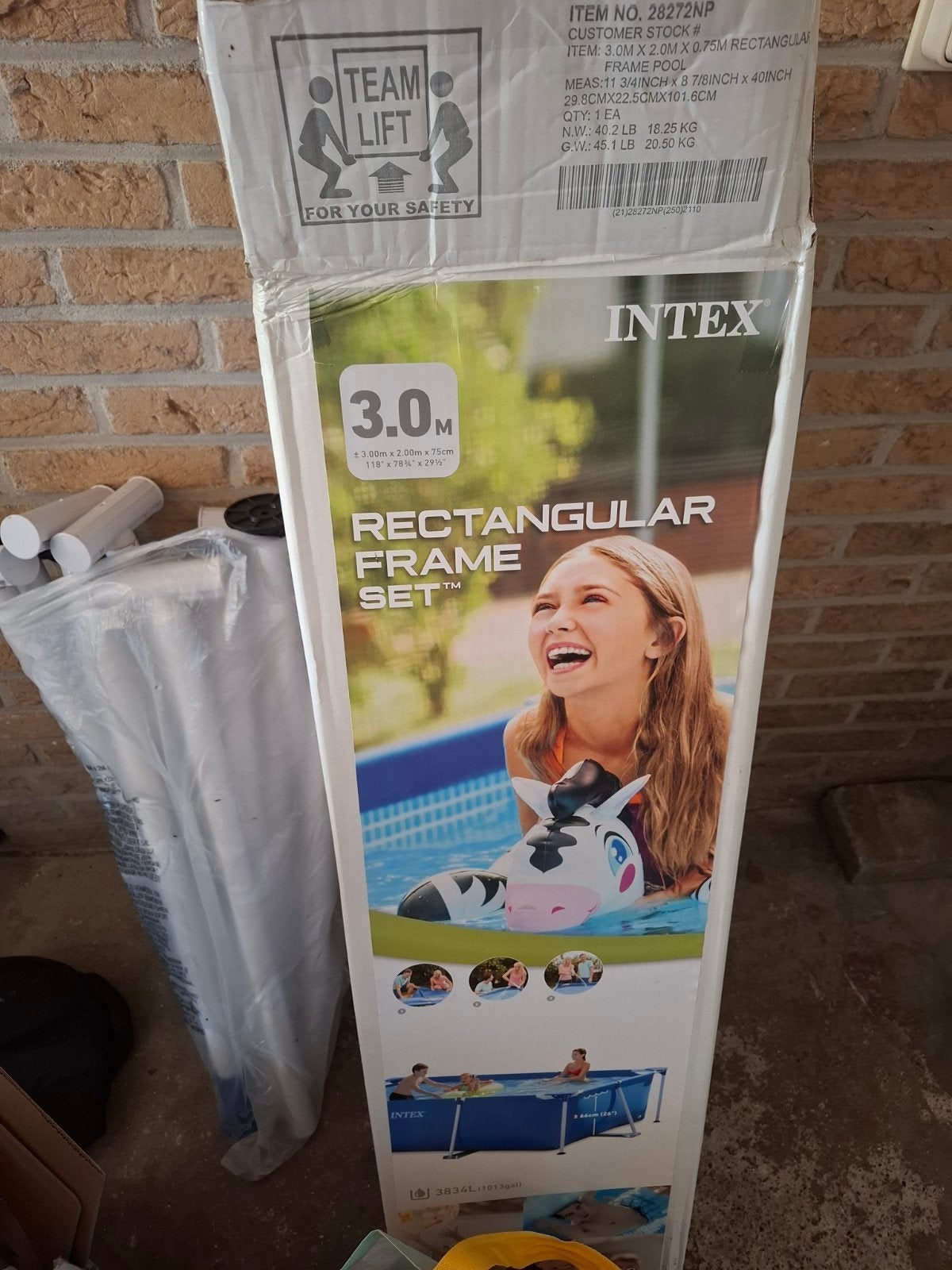 Intex Opzetzwembad 3.00m x 2.00m x 75cm, Tuin en Terras, Zwembaden, Ophalen, Zo goed als nieuw, Opzetzwembad, 200 tot 400 cm