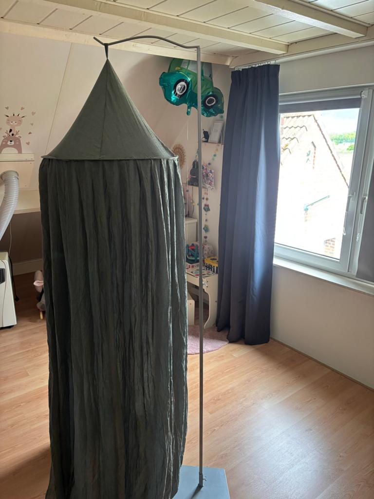 Groene klamboe met standaard, Kinderen en Baby's, Kinderkamer | Inrichting en Decoratie, Ophalen, Zo goed als nieuw, Klamboe