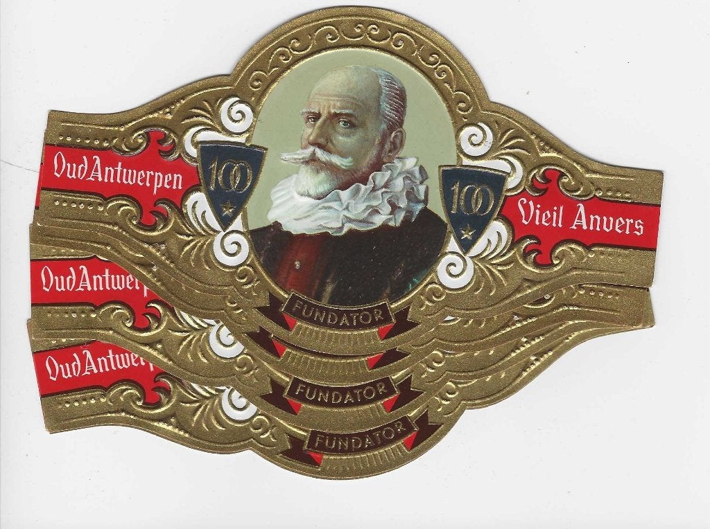 reeks   groot  607  verellen    1-5   sigarenbanden, Verzamelen, Rookartikelen, Aanstekers en Luciferdoosjes, Ophalen of Verzenden