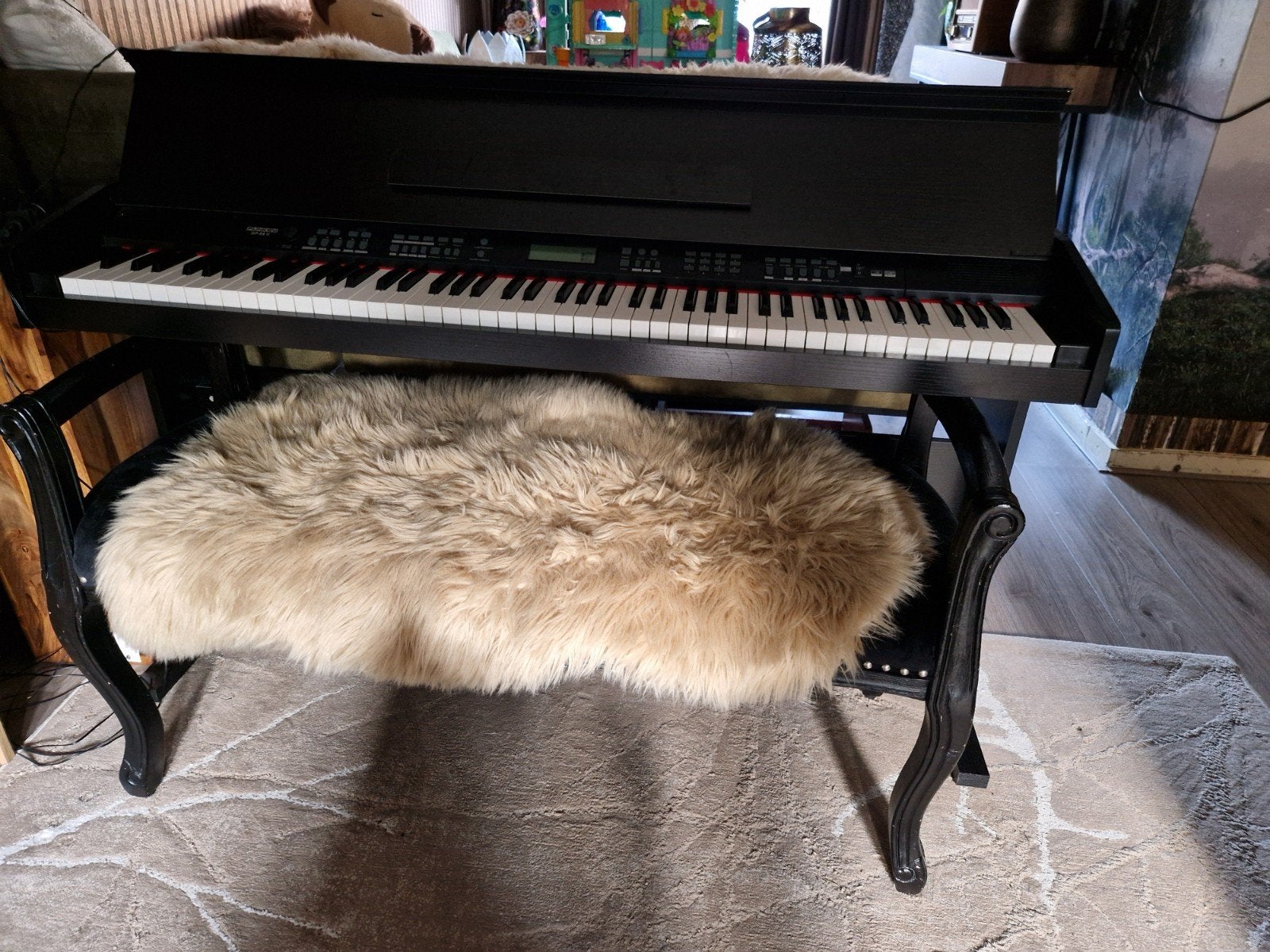 Keyboard piano, Muziek en Instrumenten, Piano's, Ophalen, Zo goed als nieuw, Zwart