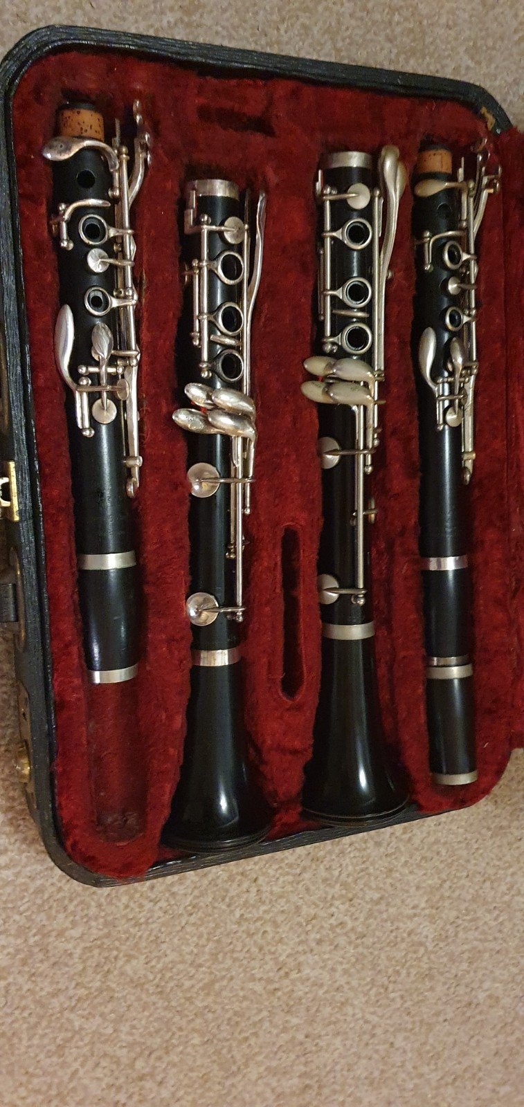 Pre-war Boosey & Hawkes 1010 set A/ Bb, Ophalen of Verzenden, Gebruikt, Hout