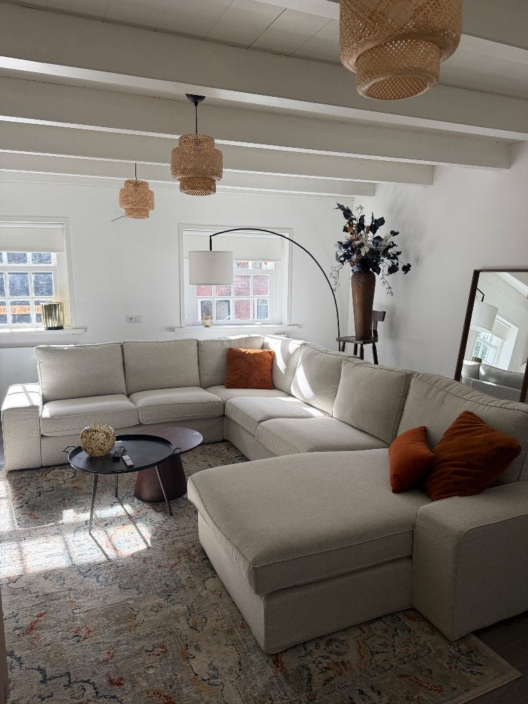 KIVIK Hoekbank, 5-zits met chaise longue, Gunnared beige, Ophalen, Modern, tijdloos, Vierpersoons of meer, 300 cm of meer